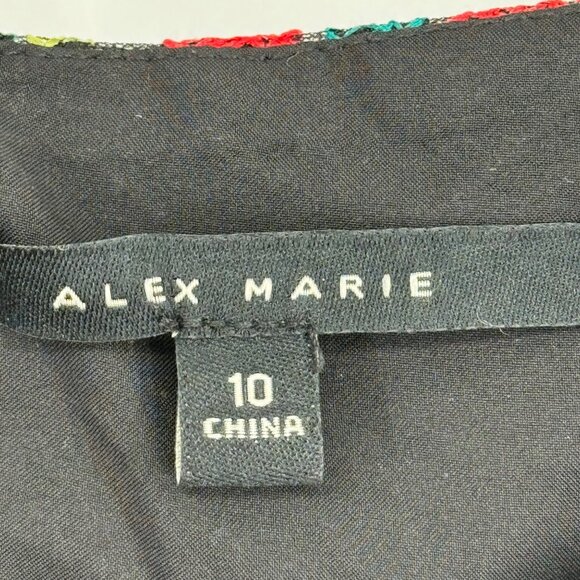 Alex Marie Veronica Embroidered Off-The-Shoulder Midi A-Line Dress Size 10 new - Picture 3 of 14